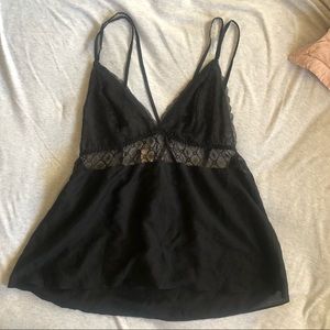 Black Lace Babydoll Lingerie Top
